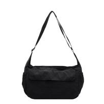 Large Capacity Single Shoulder Bag, Mail Drop Bag, Women's Simple Crossbody Bag, Commuting Cloth Bag, Multi-pocket Bag smėlis