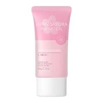 Laikou Sakura Exfoliating Gel Face Body Scrub Deep Cleansing Pores Hydrating Peel Gentle Skin Care Washable Exfoliator 60g white