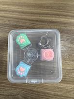 Fidget Spinner Mechanical Keyboard Button Clicker Luminous Keychain Portable Mini Stress Relief Sensory Toy Adults Desk Fun Gift gray