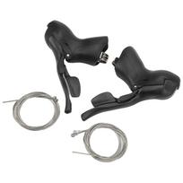 2Pcs 2x7 Speed Bike Shifter Brake Levers Aluminum Alloy PVC 7 8 9 Speed Bicycle Accessories Fit for Road Bike black