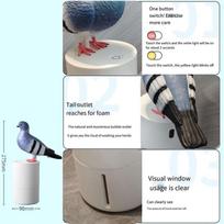 Automatic Foaming Hand Soap Dispenser Blue Bird Touchless Induction Soap Dispenser ABS Refillable for Kitchen Bathroom Hall gray