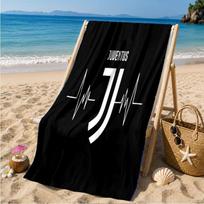 Juventus Širdies Plakimo Logotipo Paplūdimio Rankšluostis Iš Mikropluošto, Lengvas ir Greitai Džiūstantis, Vasaros Kelionėms, Baseino Gerbėjui Gimtadienio Dovana 70cmx140cm(27x55inch)