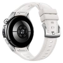 Leather and silicone composite strap for Huawei Watch 5 42mm balta