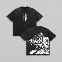 Manga Kurosaki Ichigo BLEACH T-shirt For Men Clothing Summer Short Sleeve Polyester Tees Clothes Vintage Washed Oversized T Shirt S juoda