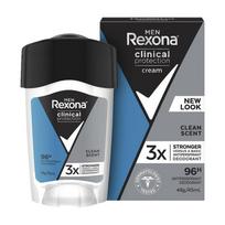 Rexona Clinical Protection Vyriškas antiperspirantas Švaraus kvapo dezodorantas lazdelė 45ml Vyrams 0 1 vnt 45g black