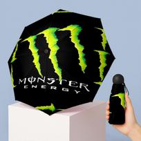 Monster Energy Printed 5?Fold Mini Umbrella 8?Rib Windproof Compact Umbrella For Women Pocket Carry yellow