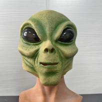 Ateivių kaukė UFO51Helovino siaubo pilno veido latekso kaukė vakarėlio galvos apdangalas Beige alien beige
