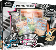The Pokemon „Pokemon Pokemon TCG“: „Scarlet & Violet 10.5“ – Juodas Bolt ir Baltas Flare „Unova Victini“ iliustr. kolekcija
