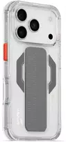 Skinarma Haxa dėklas, skirtas iPhone 17 Pro, su magnetiniu įkrovimu ir laikikliu-stovu, skaidrus