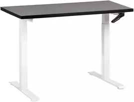 Beliani Rankiniu būdu reguliuojamas rašomasis stalas DESTINES, 120 × 72 cm, juodas ir baltas
