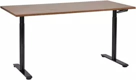 Beliani Rankiniu būdu reguliuojamas stalas DESTINAS, 160 cm, rudas / juodas
