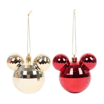 DISNEY Mickey Mouse kalėdiniai eglutės žaisliukai, 4 vnt., Ø 6 cm