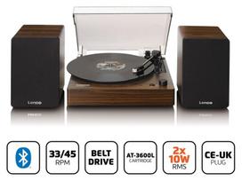Patefonas Lenco LS-200WD su garsiakalbiais ir Bluetooth