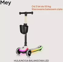 Lionelo vaikiškas triratis balansinis paspirtukas Mey su LED apšvietimu, iki 50 kg, LO-MEY BEIGE SAND