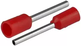Plastrol Izoliuota įvorės antgalis laidams 10,5mm2; ĮVORĖS ILGIS 16mm Raudona 50 vnt.