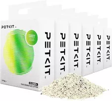 PETKIT kačių kraikas Clump+ tofu ir bentonito mišinys, 14,4kg, 6 maišai