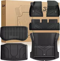 3W automobiliniai TPE grindų kilimėliai Tesla Model 3 2021–2023, juodi, Model3-6PCS