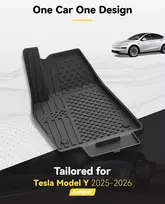 3W automobiliniai TPE kilimėliai ir bagažinės kilimėlis Tesla Model Y Juniper 2025–2026 3W-Tesla Model Y Juniper 01