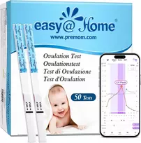 Easy@Home ovuliacijos testai 25 mIU/ml, 50 vnt., su Premom programėle, 50LH