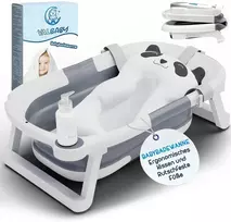 VALVANI sulankstoma kūdikio vonelė su neslystančia ergonomine pagalve