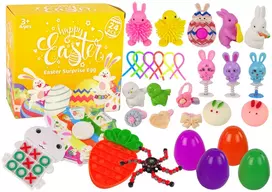 Lean Toys Velykinis fidget žaislų antistresinių žaislų rinkinys, 24 elementai