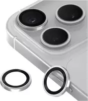UNIQ Optix Prime fotoaparato objektyvo apsauga, skirta iPhone 18 Pro / iPhone 18 Pro Max, sidabrinė, su aplikatoriumi