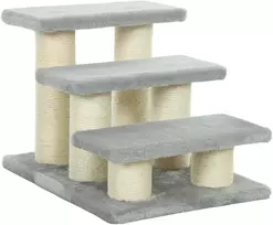 Aosom Laipteliai augintiniui, 3 pakopos, pilki, 46 x 35,5 x 34 cm