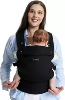 Momcozy ergonominė kūdikio nešioklė 3–20 kg, medvilninė, juoda BC001-1