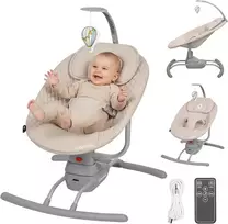 Lionelo elektrinės kūdikių sūpynės Rio iki 9kg, 3 supimo greičiai, LO-RIO BEIGE LATTE
