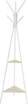 VASAGLE pastatoma drabužių kabykla su 6 kabliais ir 2 lentynomis, 50 × 43,5 × 181,6 cm