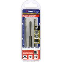 Tivoly Carbide Rotary Burr Set – 2-Piece, Ø4-6mm, Chip-Breaker Teeth, + 1 "Lock Destroyer" drill, TECHNIC Series