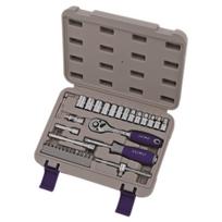 Galvučių 4-13mm ir antgalių rinkinys PH,PZ,SL,HEX 1/4" 35 vnt Irimo