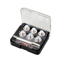 Oil drain plug restorer set. M13*1.5 hand tap, 6 plugs, 12 copper washers