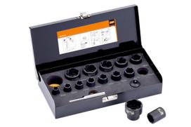 Galvučių "twist" 16 vnt komplektas 3/8" ir 1/2" 8-27mm (sugadintų veržių atsukimui)