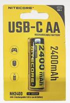Nitecore NH2400 2400mAh USB-C įkraunama AA baterija, 1 vnt.