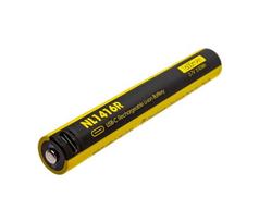 Nitecore NL1416R įkraunamas Li-ion akumuliatorius – 1600 mAh, 14100 formato, įkrovimas per USB-C, nikeliu dengtas nerūdijantis plienas