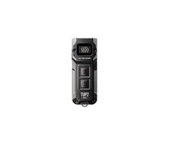 Nitecore TUP2 raktų pakabukas žibintuvėlis – 1 200 liumenų, įkraunamas per USB-C, OLED ekranas, aliuminio lydinys, atsparus purslams (IP54)
