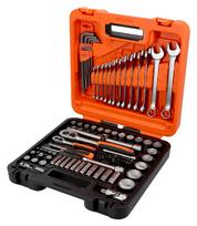 Galvučių 4-32mm, priedų ir raktų 8-17mm komplektas 1/2"+1/4" 98 vnt, Dynamic-Drive profilis