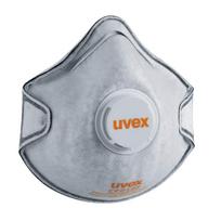 Respiratorius Uvex Silv-Air Classic su anglies filtru 2220 FFP2, puodelio tipo su vožtuvu, baltas