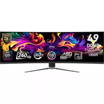 MSI MPG 491CQPXDE QD-OLED monitorius 124,5 cm (49 colių) 5120 x 1440 pikselių Dual QHD juodas