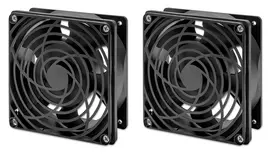 Intellinet 2 ventiliatorių vėdinimo blokas 19 colių sieninėms spintoms, montuojamas ant stogo, 1,8 m maitinimo laidas su EU CEE 7/7 kištuku, formatas 120 x 120 mm, įžeminimo rinkinys, juodas
