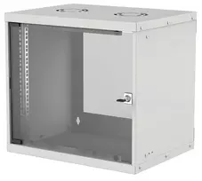 Intellinet 19 colių tinklo spinta – sieninis montavimas (Basic), 9U, 560 mm gylis, pilka, plokščia pakuotė, maks. 50 kg, naudingas gylis 500 mm, stiklinės durys