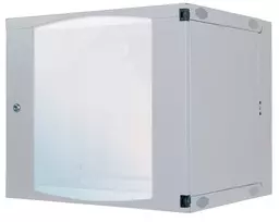 Intellinet 19 tinklinė spinta - sieninis montavimas (dviguba sekcija su šarnyru), 6U, 450 mm gylio, pilka, plokščia pakuotė, maks. 30 kg, išsukama norint pasiekti galinę dalį, stovas, naudingas gylis 235 mm, sieninio montavimo dalys neįtrauktos