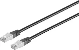 Tinklo kabelis ShiverPeaks Cat 6 S/FTP 0,5 m juodas