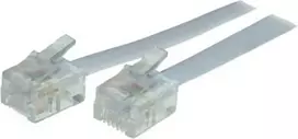 Telefono modulinis kabelis ShiverPeaks 70095-W su 6/4 Western (RJ11) jungtimi