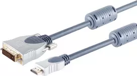 HDMI į DVI-D adapteris ShiverPeaks 77480-MHQ, 1,0 m laidas, auksuoti kontaktai