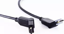 Monitoriaus kabelis ShiverPeaks HDMI A tipo į HDMI A tipo su stačiu kampu 1,5 m