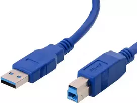 USB kabelis Helos 014681 USB 3.2 Gen 1 1m USB A USB B mėlynas