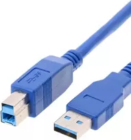 USB laidas Helos 014683 USB 3.2 Gen 1 3m USB A USB B mėlynas