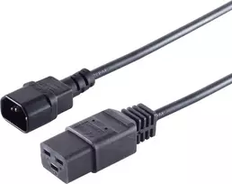 Maitinimo laidas S/CONN 60017 Juodas 1,8 m IEC C14 IEC C19